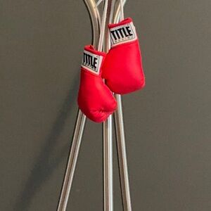 Red Mini Title Boxing Gloves Decor